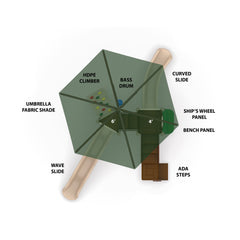 Timber Glen with Shade UPLAY-042 | Commercial Playground Equipment