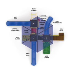 Boulder Point with Shade UPLAY-045 | Commercial Playground Equipment